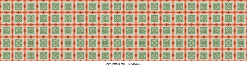 Hand drawn retro block print seamless border. Vector vintage design for geometric repeat banner. Carved bohemian ornamental design trim. 
