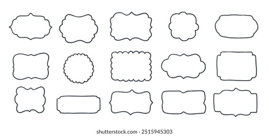 Hand drawn retro borders Vector illustration