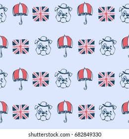  hand drawn retro british pattern