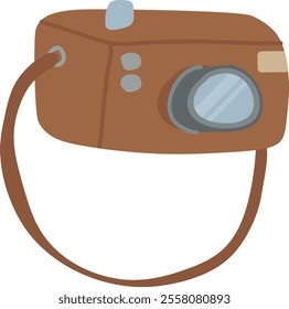 Hand Drawn Retro Camera Vector Illustration