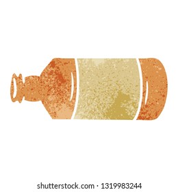 hand drawn retro cartoon doodle of an old glass bottle