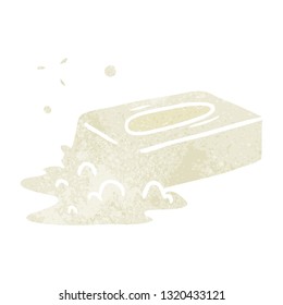 hand drawn retro cartoon doodle of a bubbled soap