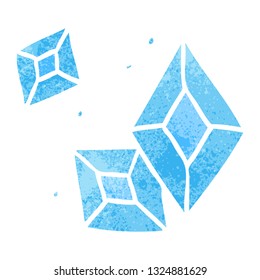 hand drawn retro cartoon doodle of some diamonds