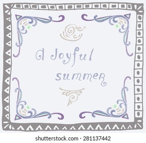 Hand drawn retro design for greeting cards, invitations, etc.