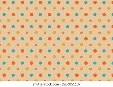 hand drawn Retro dot seamless pattern background material