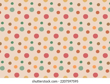 hand drawn Retro dot seamless pattern background material