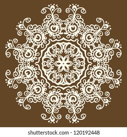 hand drawn retro floral pattern