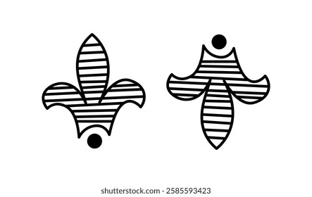 Hand drawn retro ornaments art