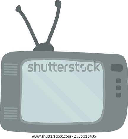 Hand Drawn Retro TV Vector Illustration