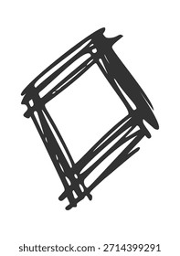 Hand drawn rhombus shape doodle