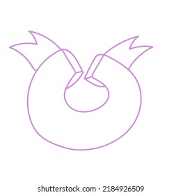 hand drawn ribbon abstract element design