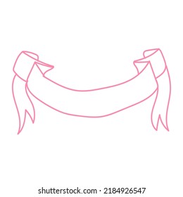 hand drawn ribbon abstract element design