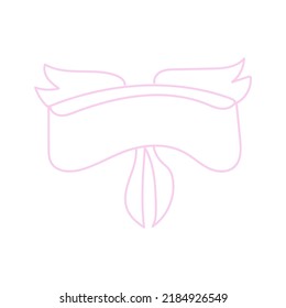 hand drawn ribbon abstract element design