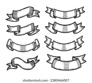 Hand Drawn Ribbon Banner Collection