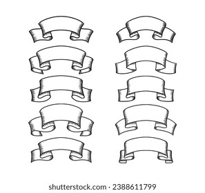 Hand Drawn Ribbon Banner Collection
