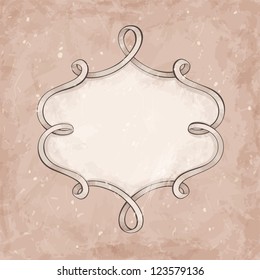 Hand drawn ribbon frame