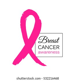 Hand drawn ribbon to World Breast Cancer Awareness month.
Medical sign.