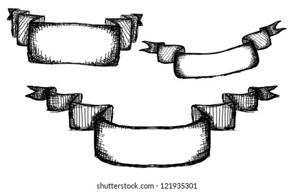 Hand drawn ribbons