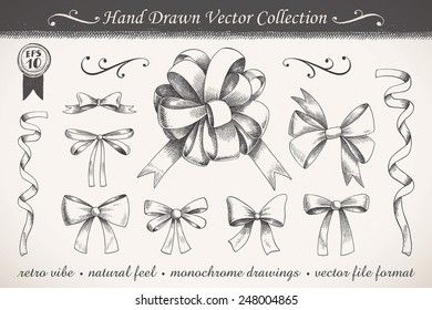 Hand drawn ribbons and bows set
A collection of graphic ribbons and bows