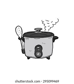 hand drawn rice cooker