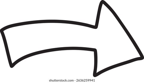 hand drawn, right, arrow, black line