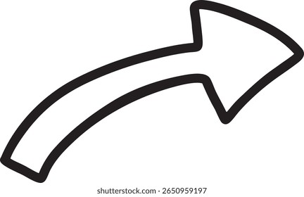 hand drawn, right, arrow, black line
