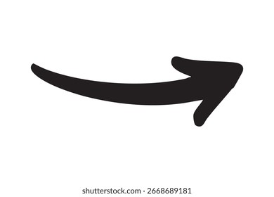hand drawn, right, arrow, black line