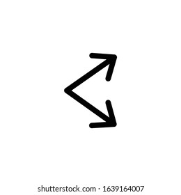 Hand Drawn Right Arrows In Two Directions