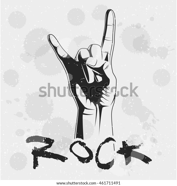 Hand Drawn Rock Festival Poster Rock Stock Vector (Royalty Free ...