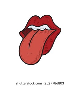 Desenhado à Mão Rock n Roll Ilustração Colorida - Rolling Stones