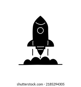 Handgezeichneter Raketentag, einzeln auf weißem Hintergrund. Vektordoodle-Illustration.