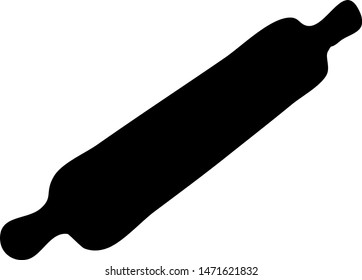 Hand Drawn rolling pin doodle. Sketch style icon. Decoration element. Isolated on white background. Flat design. Vector illustration.