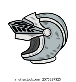 Hand Drawn Roman Empire Illustration Colored - Knight