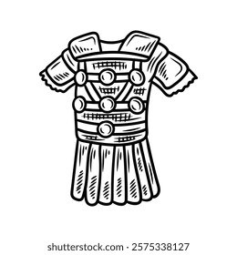 Hand Drawn Roman Empire Illustration Colorless - Gladiator Shirt