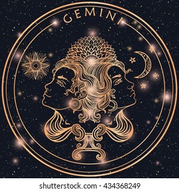 Gemini Icon Symbol Set Vector Art Graphics freevector