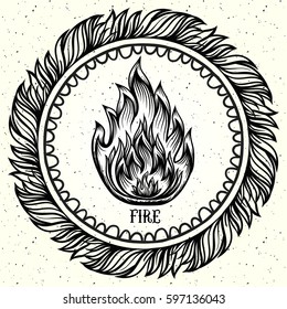 Hand drawn romantic beautiful line art of zodiac