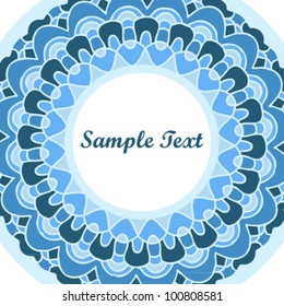 Hand Drawn Romantic Ornamental Round Lace Background or Wedding Invitation
