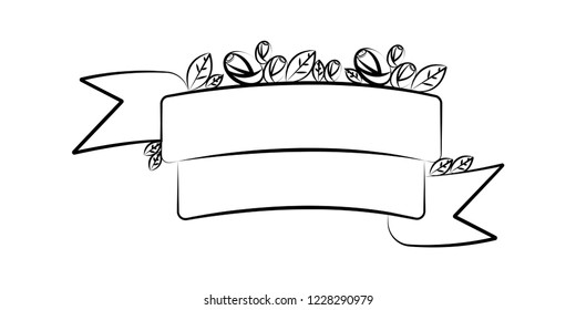 hand drawn romantic wedding decor illustration. Hand drawn vector vintage illustration