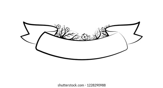 hand drawn romantic wedding decor illustration. Hand drawn vector vintage illustration