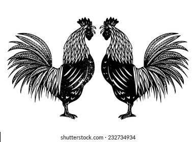 Hand drawn of rooster