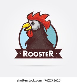 Hand Drawn Rooster Logo Mascot