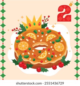 Hand drawn 'Roscon De Reyes'
