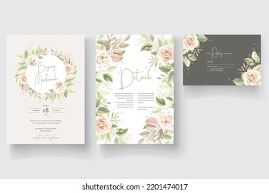 hand drawn rose background and wreath frame design