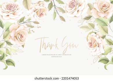 hand drawn rose background and wreath frame design