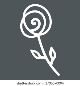 Hand drawn rose quality vector illustration cut