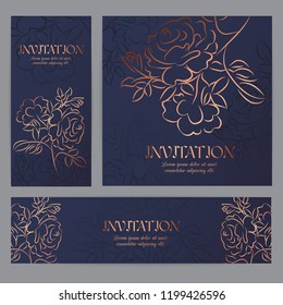 Hand drawn rose, vector sketch, ink drawing imitation. Templates for banners