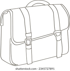 Ilustración del dibujo de la línea de la bolsa áspera dibujada a mano