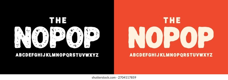 hand drawn rough vector font. rough style and rough textured style alphabet