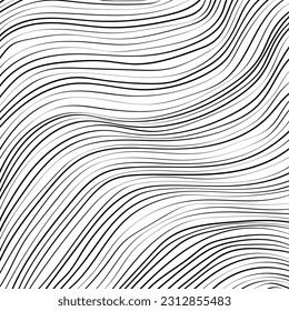 Hand drawn rough wavy lines vector background, wallpaper