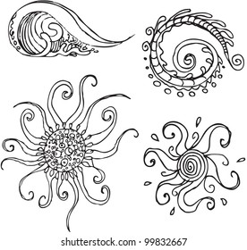 hand drawn round